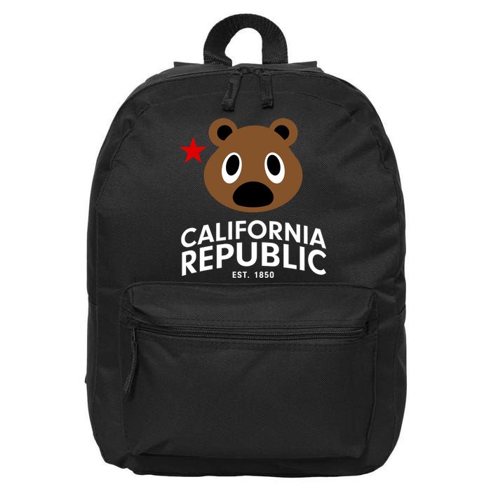 California Republic Bear Est. 1850 16 in Basic Backpack