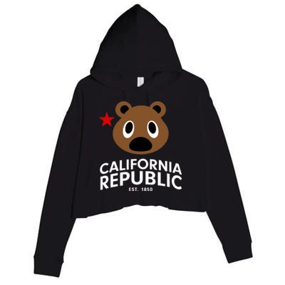 California Republic Bear Est. 1850 Crop Fleece Hoodie