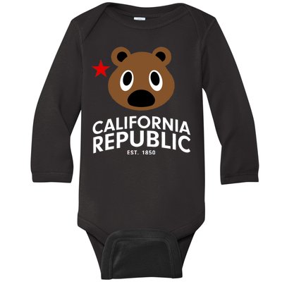 California Republic Bear Est. 1850 Baby Long Sleeve Bodysuit