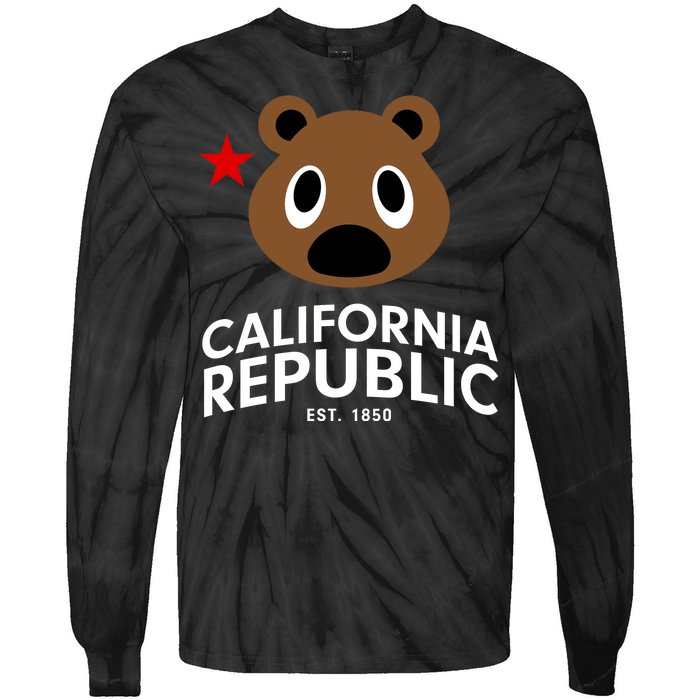 California Republic Bear Est. 1850 Tie-Dye Long Sleeve Shirt