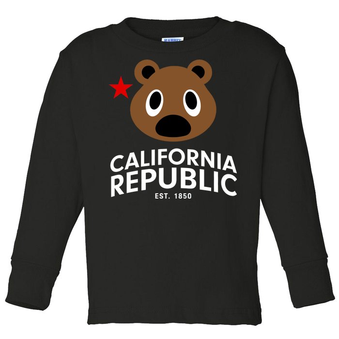 California Republic Bear Est. 1850 Toddler Long Sleeve Shirt