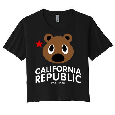 California Republic Bear Est. 1850 Women's Crop Top Tee