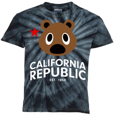 California Republic Bear Est. 1850 Kids Tie-Dye T-Shirt