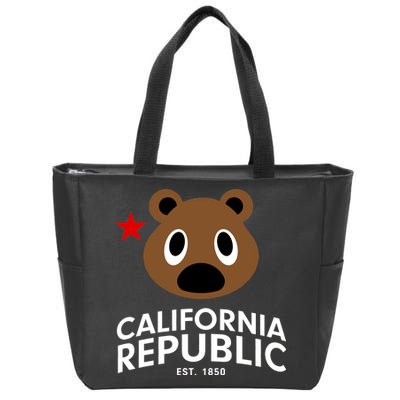 California Republic Bear Est. 1850 Zip Tote Bag