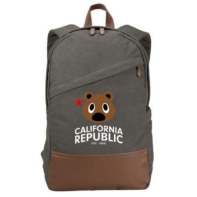 California Republic Bear Est. 1850 Cotton Canvas Backpack