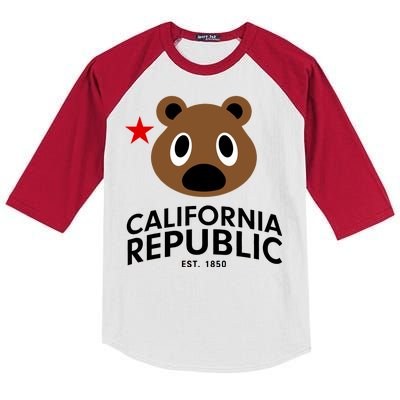 California Republic Bear Est. 1850 Kids Colorblock Raglan Jersey