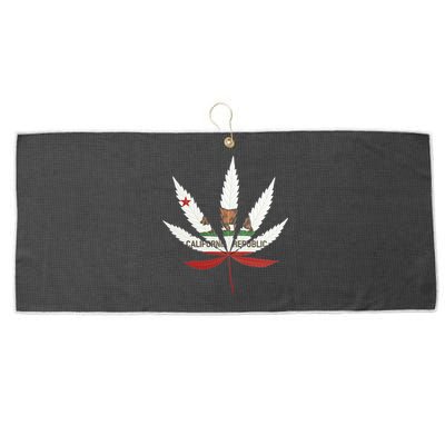 California Republic: Cali Weed Large Microfiber Waffle Golf Towel