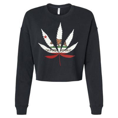 California Republic: Cali Weed Cropped Pullover Crew