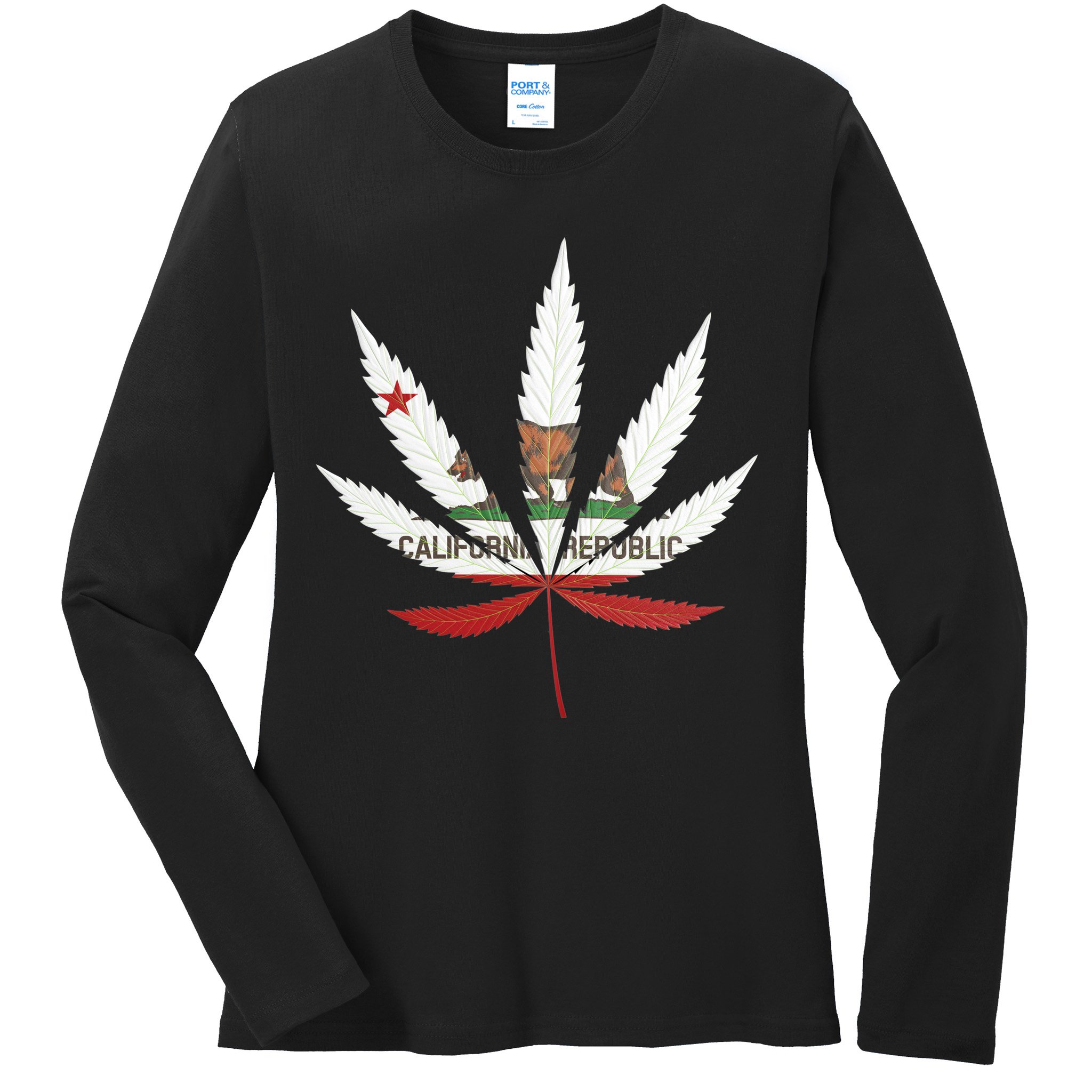 California Republic: Cali Weed Ladies Long Sleeve Shirt