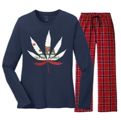 California Republic: Cali Weed Women's Long Sleeve Flannel Pajama Set 