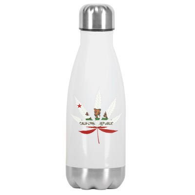 California Republic: Cali Weed Stainless Steel Insulated Water Bottle