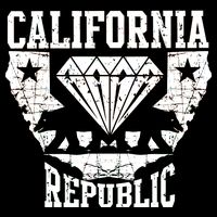 California Republic Diamond State Bear Womens Tank Top