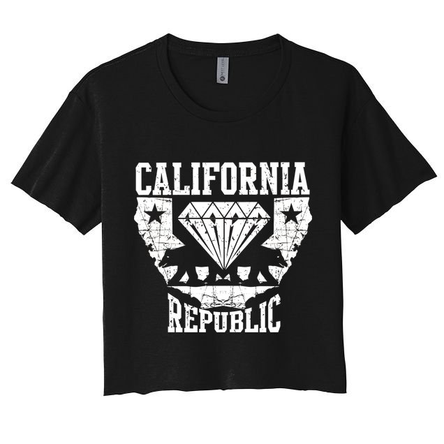 California Republic Diamond State Bear Crop Top