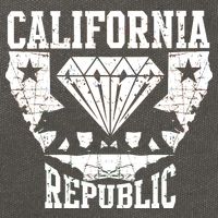 California Republic Diamond State Bear Cotton Canvas Backpack