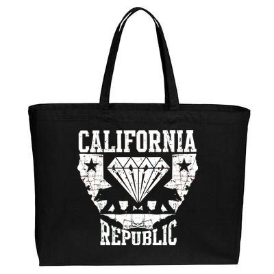 California Republic Diamond State Bear Cotton Canvas Jumbo Tote