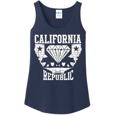 California Republic Diamond State Bear Ladies Essential Tank