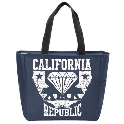 California Republic Diamond State Bear Zip Tote Bag