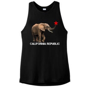 California Republic Elephant  Ladies PosiCharge Tri-Blend Wicking Tank