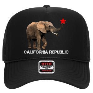 California Republic Elephant  High Crown Mesh Back Trucker Hat