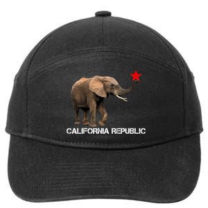 California Republic Elephant  7-Panel Snapback Hat