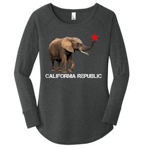 California Republic Elephant  Women's Perfect Tri Tunic Long Sleeve Shirt