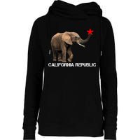 California Republic Elephant  Womens Funnel Neck Pullover Hood