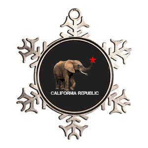 California Republic Elephant  Metallic Star Ornament