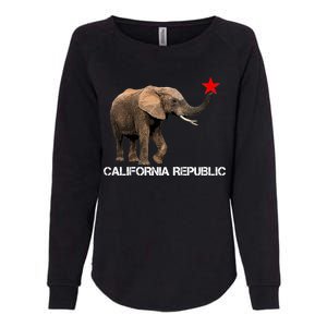 California Republic Elephant  Womens California Wash Sweatshirt