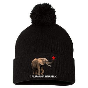 California Republic Elephant  Pom Pom 12in Knit Beanie