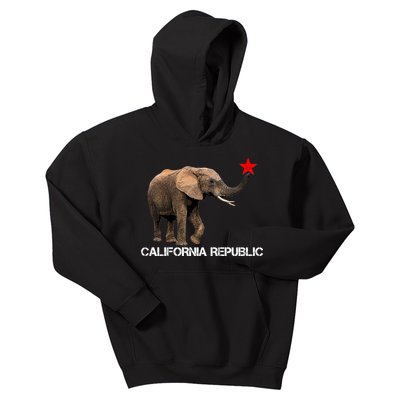 California Republic Elephant  Kids Hoodie