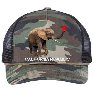 California Republic Elephant  Retro Rope Trucker Hat Cap