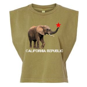 California Republic Elephant  Garment-Dyed Women's Muscle Tee