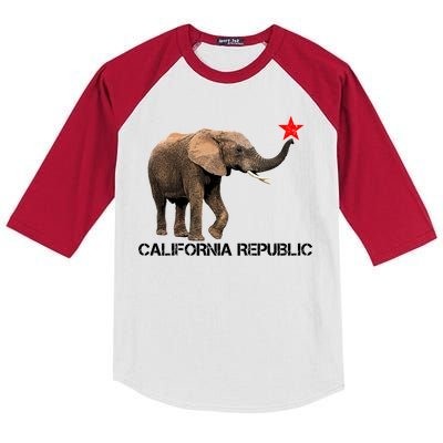 California Republic Elephant  Kids Colorblock Raglan Jersey