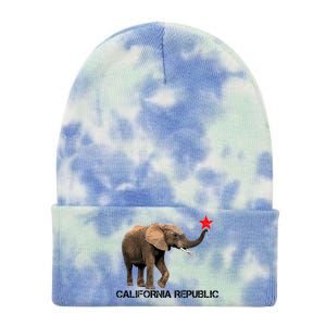 California Republic Elephant  Tie Dye 12in Knit Beanie