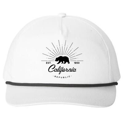 California Republic EST  Snapback Five-Panel Rope Hat