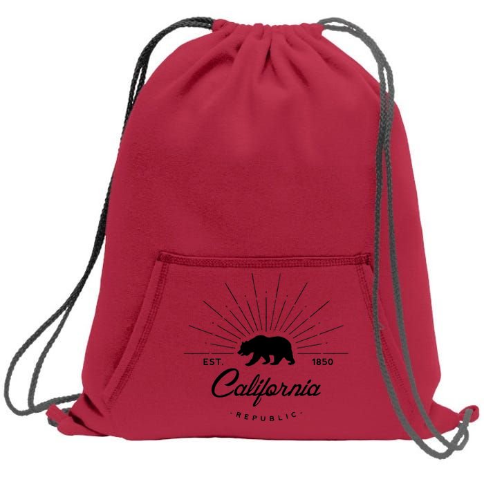 California Republic EST  Sweatshirt Cinch Pack Bag