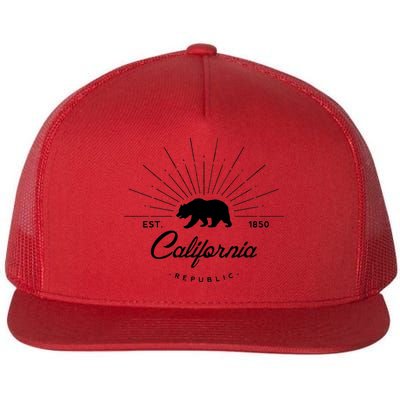 California Republic EST  Flat Bill Trucker Hat