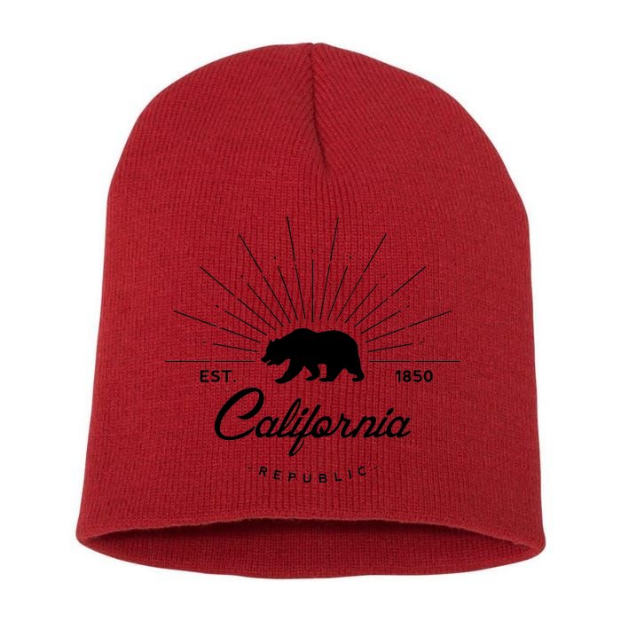 California Republic EST  Short Acrylic Beanie