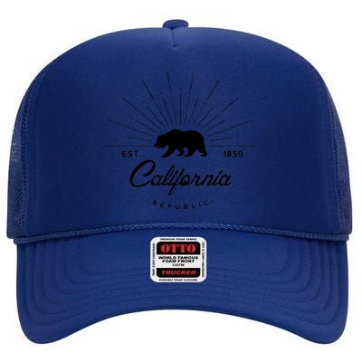 California Republic EST  High Crown Mesh Back Trucker Hat