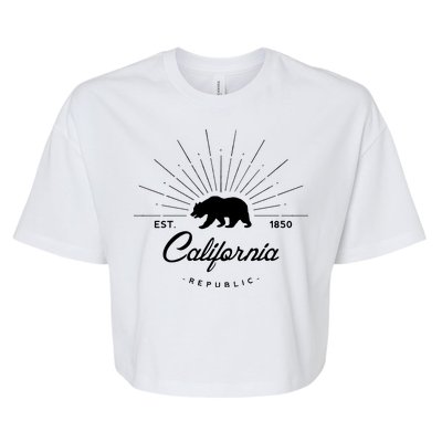 California Republic EST  Bella+Canvas Jersey Crop Tee