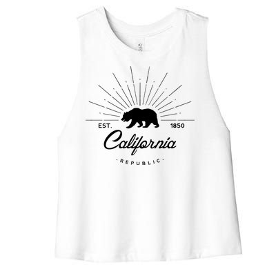 California Republic EST  Women's Racerback Cropped Tank