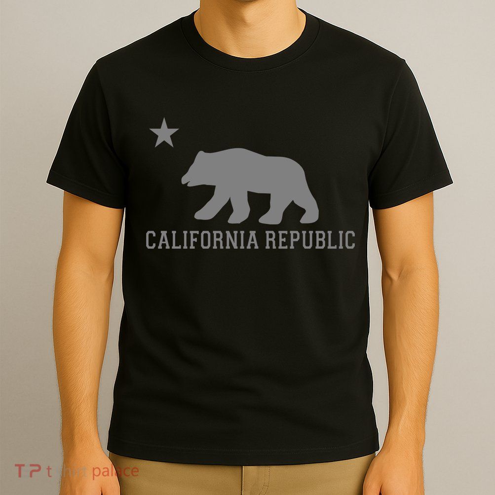 California Republic Grey Style T-Shirt