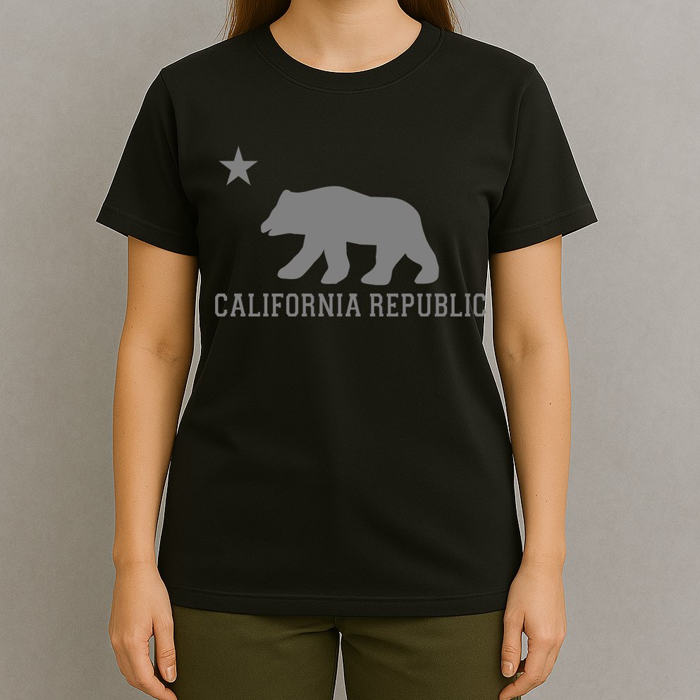 California Republic Grey Style T-Shirt