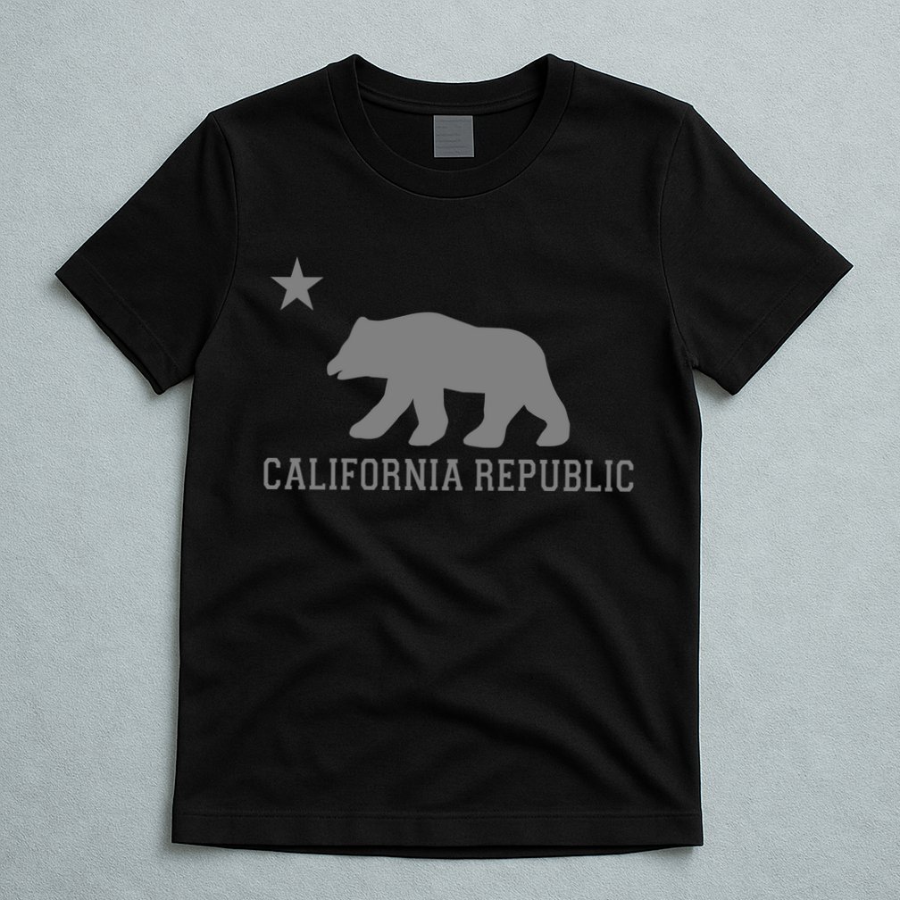 California Republic Grey Style T-Shirt