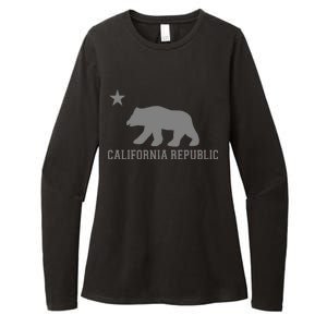 California Republic Grey Style Womens CVC Long Sleeve Shirt