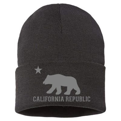 California Republic Grey Style Sustainable Knit Beanie