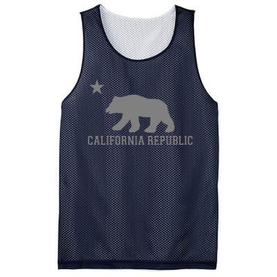 California Republic Grey Style Mesh Reversible Basketball Jersey Tank