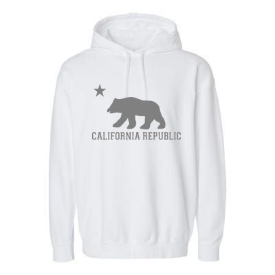 California Republic Grey Style Garment-Dyed Fleece Hoodie