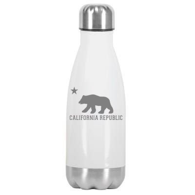 California Republic Grey Style Stainless Steel Insulated Water Bottle