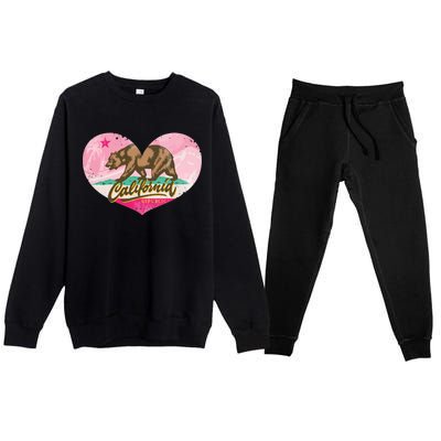 California Republic Heart Premium Crewneck Sweatsuit Set